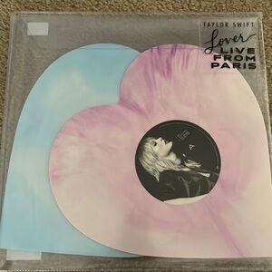 rare taylor swift live from paris heart shaped vinyl !!
